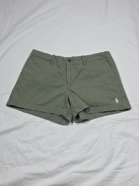 2 for $45 Ralph Lauren Sport Olive Women's Shorts with White Polo Logo